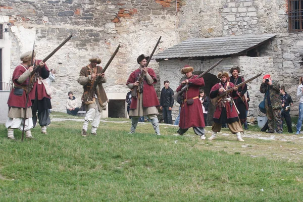 Kamjanec Podilskyj Ukrajina Září 2010 Členové Klubu Historie Opotřebení Historické — Stock fotografie