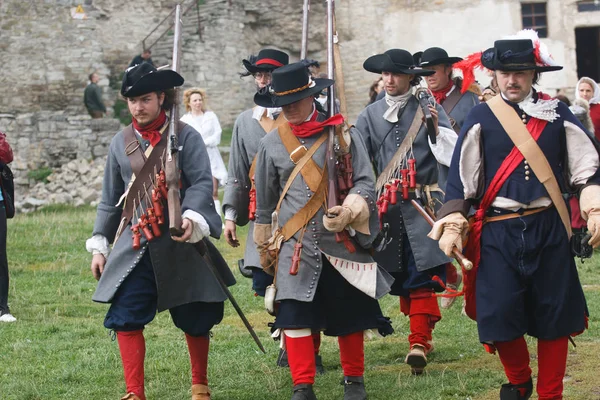 Kamjanec Podilskyj Ukrajina Září 2010 Členové Klubu Historie Opotřebení Historické — Stock fotografie