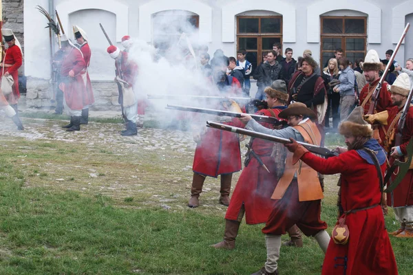 Kamjanec Podilskyj Ukrajina Září 2010 Členové Klubu Historie Opotřebení Historické — Stock fotografie