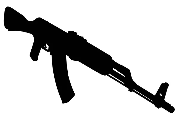 Akm Assault Rifle Black Silhouette — Stock Photo, Image