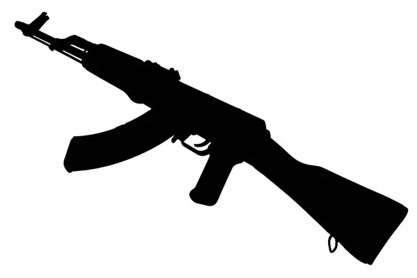 Akm Assault Rifle Black Silhouette — Stock Photo, Image