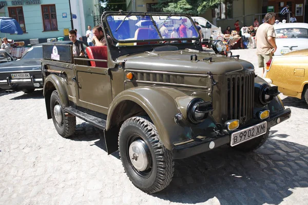 Kamyanets Podilsky Ukrajna 2018 Június Retro Autó Fesztivál Kamyanets Podilsky — Stock Fotó