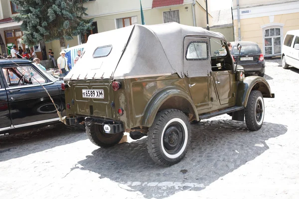 Kamyanets Podilsky Ukrajna 2018 Június Retro Autó Fesztivál Kamyanets Podilsky — Stock Fotó