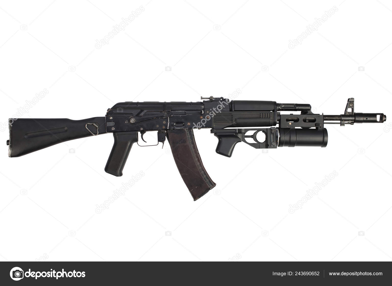 Modern Kalashnikov 74M Assault Rifle Underbarrel Grenade Launcher White —  Stock Photo © zim90 #243690652, image size:1600x1167