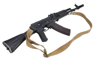 kalashnikov AK assault rifle on white background clipart