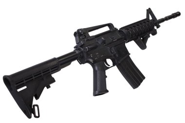 M4 assault rifle isolated on a white background clipart