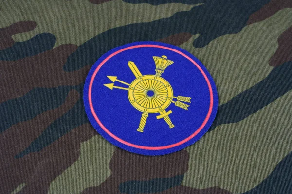 乌克兰基辅 2017年2月25日 俄罗斯军队战略导弹部队或战略火箭部队统一徽章背景 — 图库照片