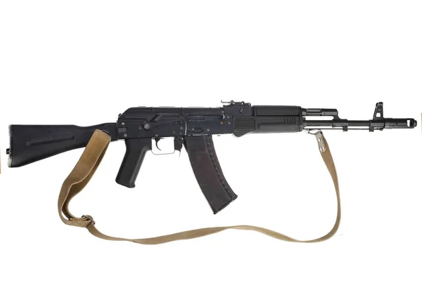 Kalashnikov Gevär Vit Bakgrund — Stockfoto