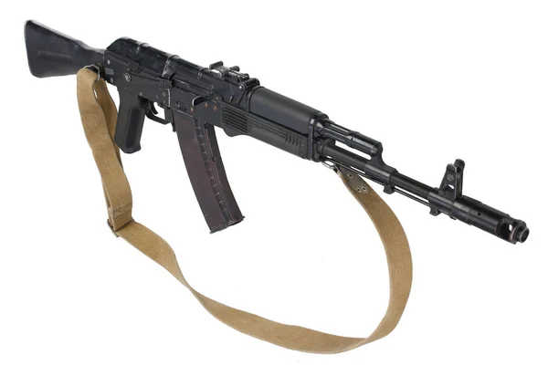 Kalashnikov Rifle Asalto Sobre Fondo Blanco — Foto de Stock