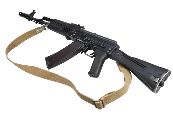 Kalashnikov Gevär Vit Bakgrund — Stockfoto