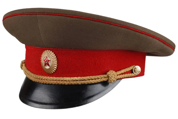 Soviet Army Officer Cap Isolated — Stock Photo, Image