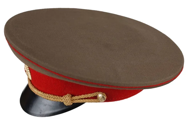 Sovyet Ordu Subayı Şapkası Izole Edildi — Stok fotoğraf