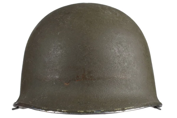 Ww2 Army Helmet Ace Spades Emblem Isolated — Stock Photo, Image