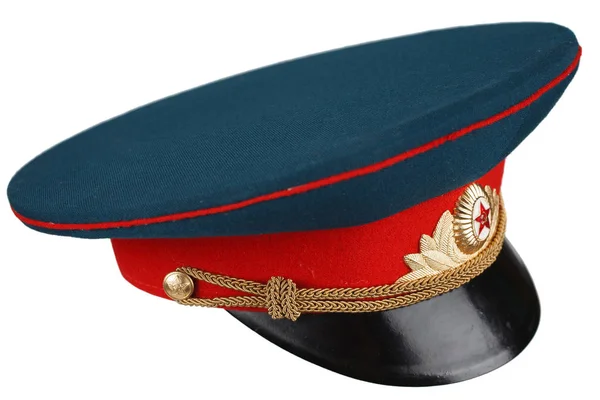 Sovyet Ordu Subayı Şapkası Izole Edildi — Stok fotoğraf