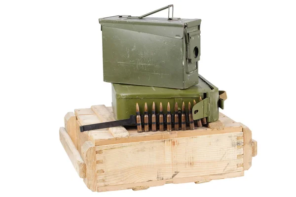 Army Box Ammunition Isolated White Background — Stock Photo, Image
