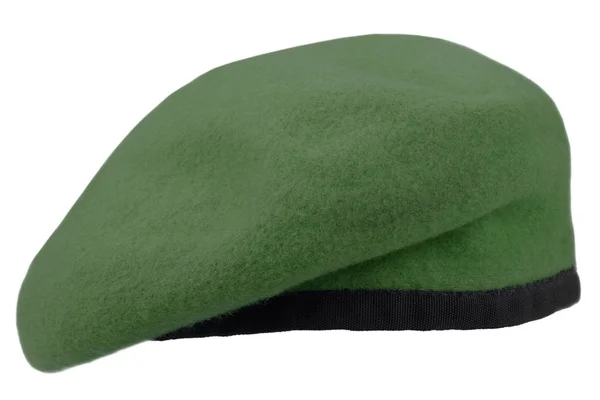 Στρατού Πράσινο Beret Απομονωμένες — Φωτογραφία Αρχείου