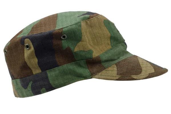 Oss Army Patrol Cap Vit Bakgrund — Stockfoto