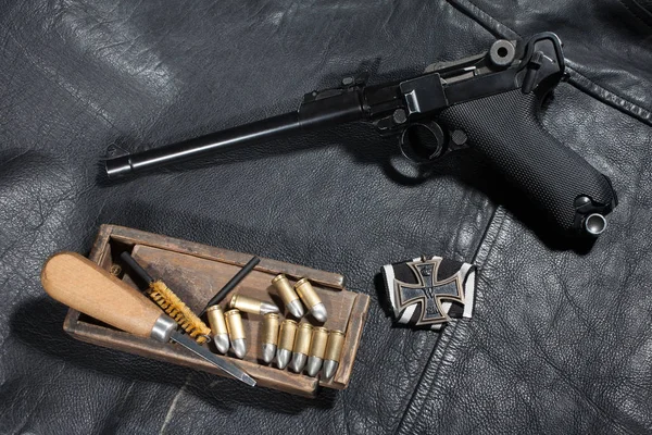 Pistola Del Ejército Alemán Del Período Primera Guerra Mundial Parabellum —  Fotos de Stock