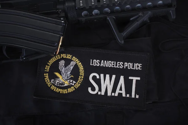 Února 2018 Los Angeles Policejní Oddělení Speciálních Zbraní Taktiky Týmu — Stock fotografie