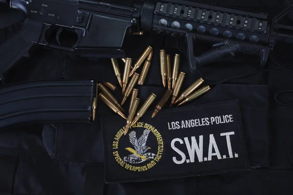Februar 2018 Die Polizei Los Angeles Spezielle Waffen Und Taktik — Stockfoto
