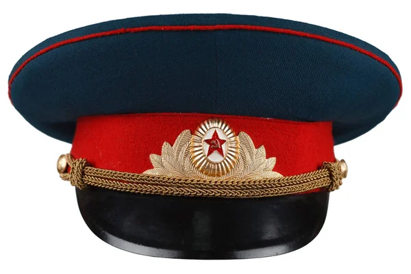 Soviet Army Officer Cap Isolated — Stock Photo, Image