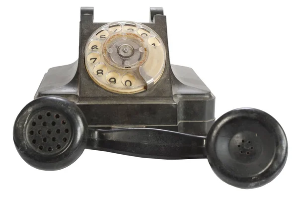 Vintage Telefoon Wit Rechtenvrije Stockafbeeldingen