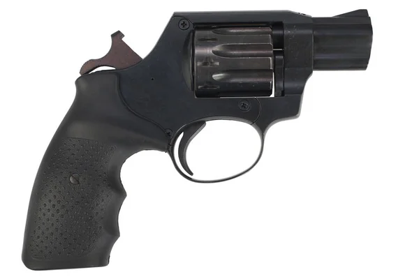 Pistola Revolver Isolata Sfondo Bianco — Foto Stock
