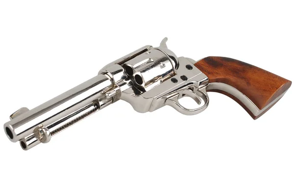 Colt Single Action Army Fredsmäklare Vilda Västern Revolver Isolerad Vit — Stockfoto