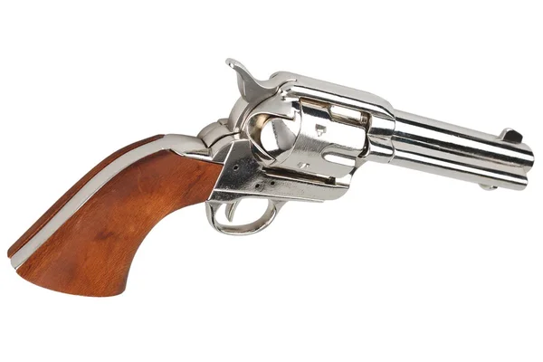 Colt Singolo Azione Esercito Peacemaker Selvaggio West Revolver Isolato Sfondo — Foto Stock