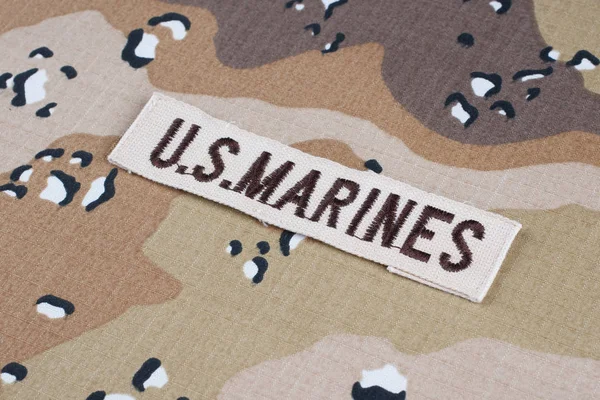 Maj 2018 Oss Marines Filial Tejp Desert Battle Dress Uniform — Stockfoto