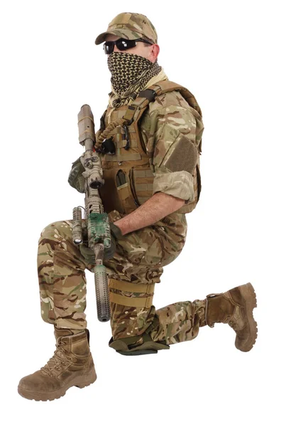 Private Military Company contractor with assault rifle — Stock Photo, Image