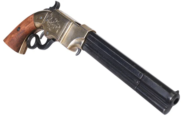 Vecchia arma d'epoca - Pistola a ripetizione vulcanica — Foto Stock