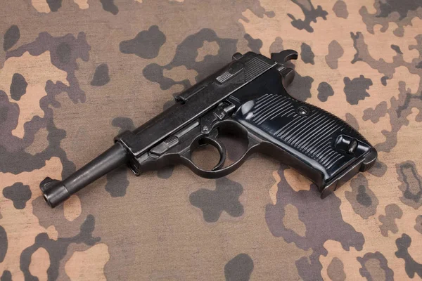 WWII era nazi german army 9 mm semi-automatic pistol — 스톡 사진