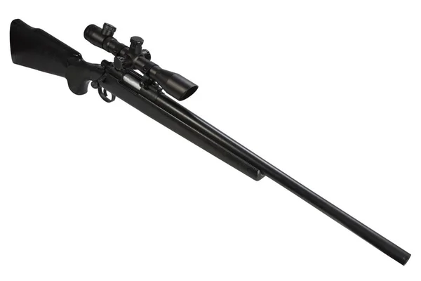 Modern bolt-action sniper rifle with optical scope — Stock Photo, Image