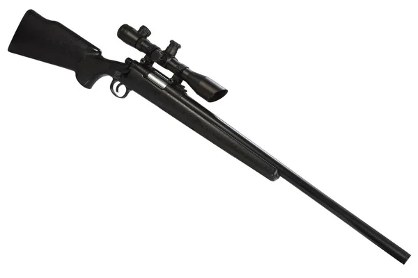 Modern bolt-action sniper rifle with optical scope — Stock Photo, Image