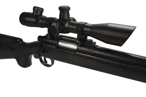 Modern bolt-action sniper rifle with optical scope — Stock Photo, Image