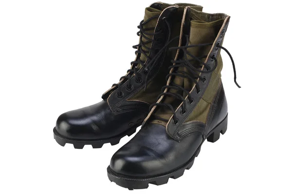 Nova marca US exército padrão botas de selva isolado — Fotografia de Stock