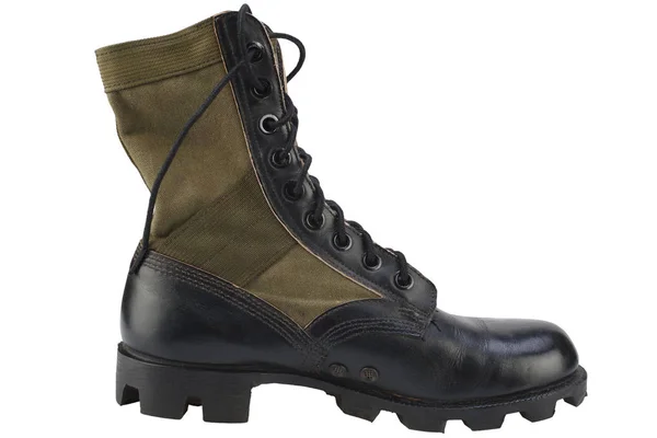 Nieuwe merk Amerikaanse leger patroon jungle laarzen geïsoleerd — Stockfoto