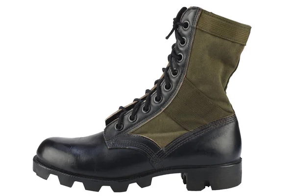 New brand US army pattern jungle boots isolated — Stock Photo, Image