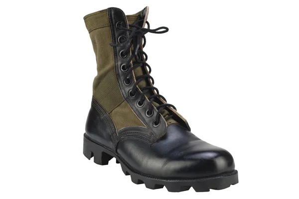 New brand US army pattern jungle boots isolated — Stock Photo, Image