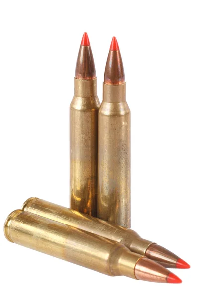 Os cartuchos intermédios de 5.56x45mm NATO sem rebites — Fotografia de Stock