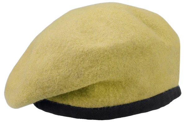 Mundur wojskowy żółty Beret — Zdjęcie stockowe