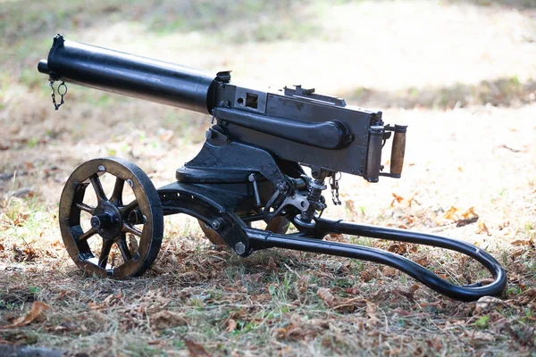 Primeira Guerra Mundial Maxim gun - primeira metralhadora operada por recuo — Fotografia de Stock