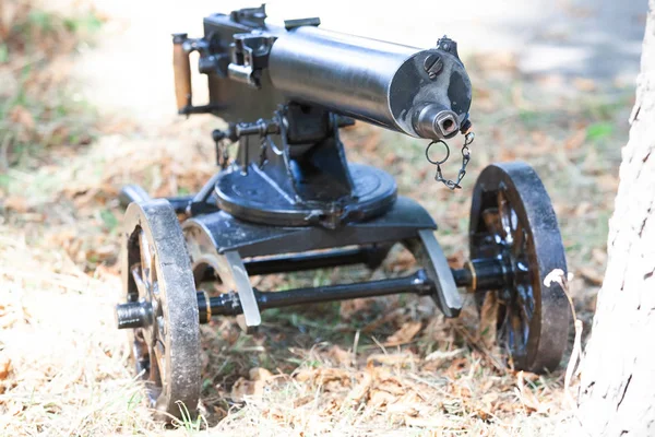 Mitragliatrice Maxim della prima guerra mondiale - prima mitragliatrice a rinculo — Foto Stock