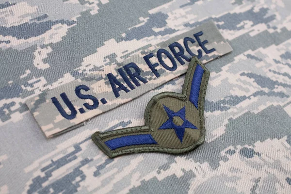 August 2020 Air Force Branch Tape Airman Rank Patch Digital — Stock Photo, Image