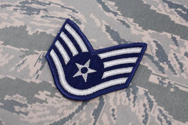 August 2020 Air Force Staff Sergeant Dienstgrad Aufnäher Auf Digitalem — Stockfoto