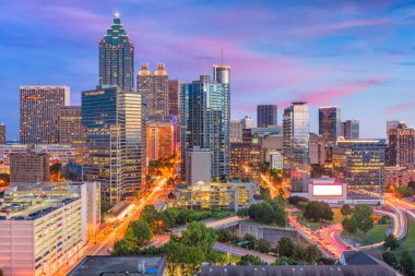 Atlanta, Georgia, ABD şehir şehir manzarası.