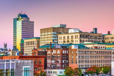 Worcester, Massachusetts, USA downtown city skyline. clipart