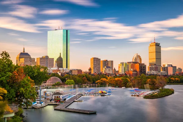 Skyline Van Stad Van Boston Massachusetts Usa Rivier — Stockfoto