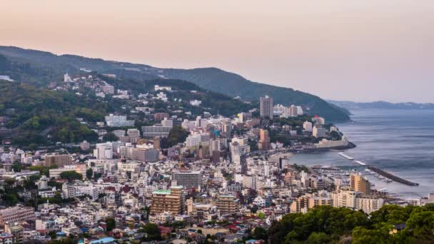 Atami Shizuoka Japonsko Panorama Zálivu Sagami — Stock video